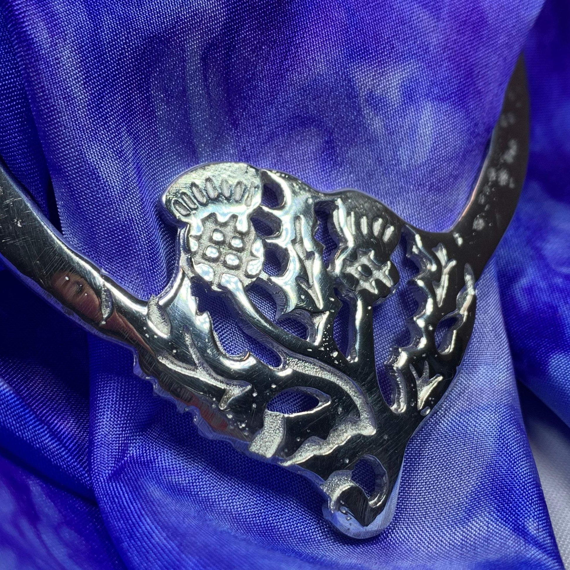 Double Thistle Scarf Ring - Handmade in Scotland — view 11