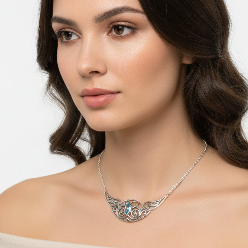 Celtic Elegance Necklace in Sterling Silver — view 7