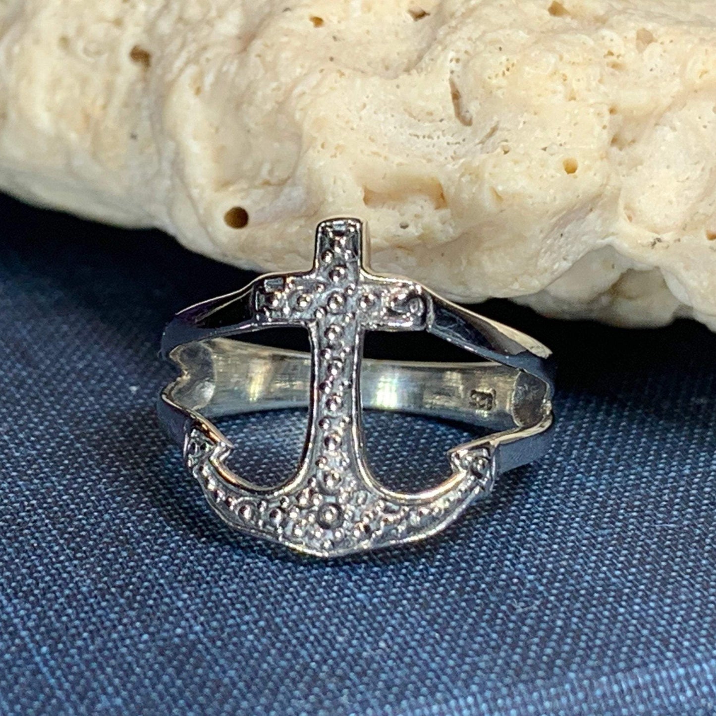Hope Anchor Ring in Sterling Silver