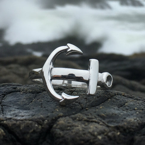 Harbor Anchor Ring in Sterling Silver