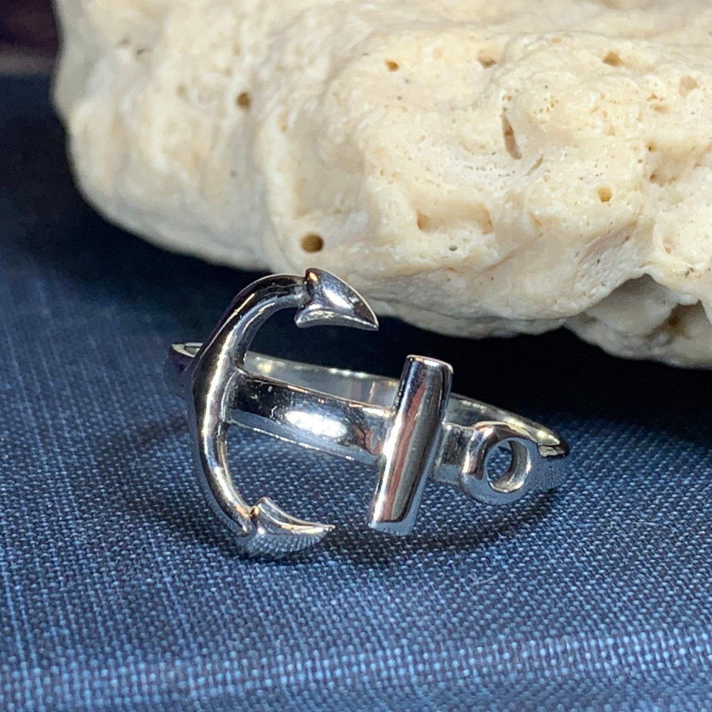 Harbor Anchor Ring in Sterling Silver — view 5