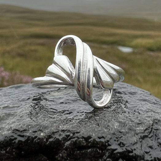 Celtic Knot Swirl Ring in sterling silver