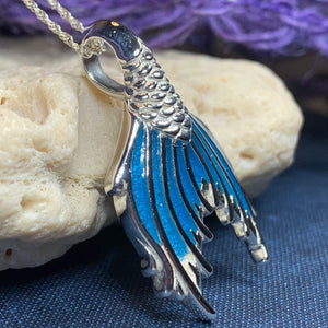 Ocean Blue Mermaid Tail Necklace