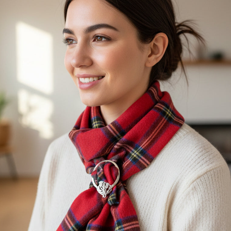 Double Thistle Scarf Ring - Handmade in Scotland — view 6