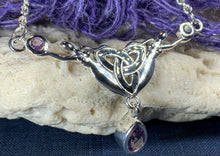 Load image into Gallery viewer, Triple Spiral Amethyst Necklace 05
