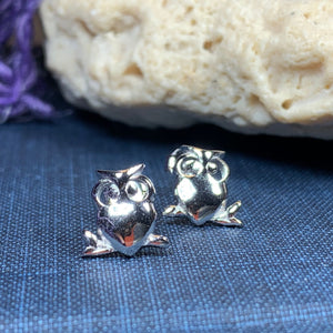 Celtic Owl Stud Earrings