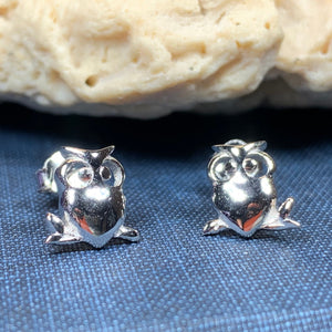 Celtic Owl Stud Earrings