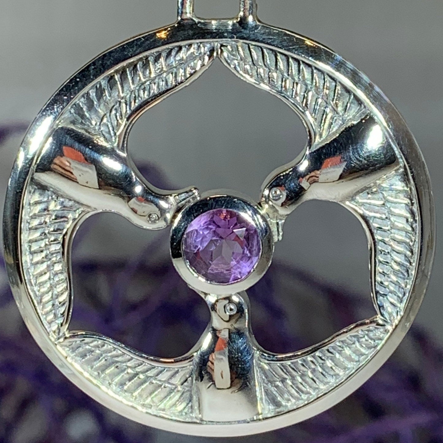 Rhiannon's Three Birds Goddess Necklace — view 6