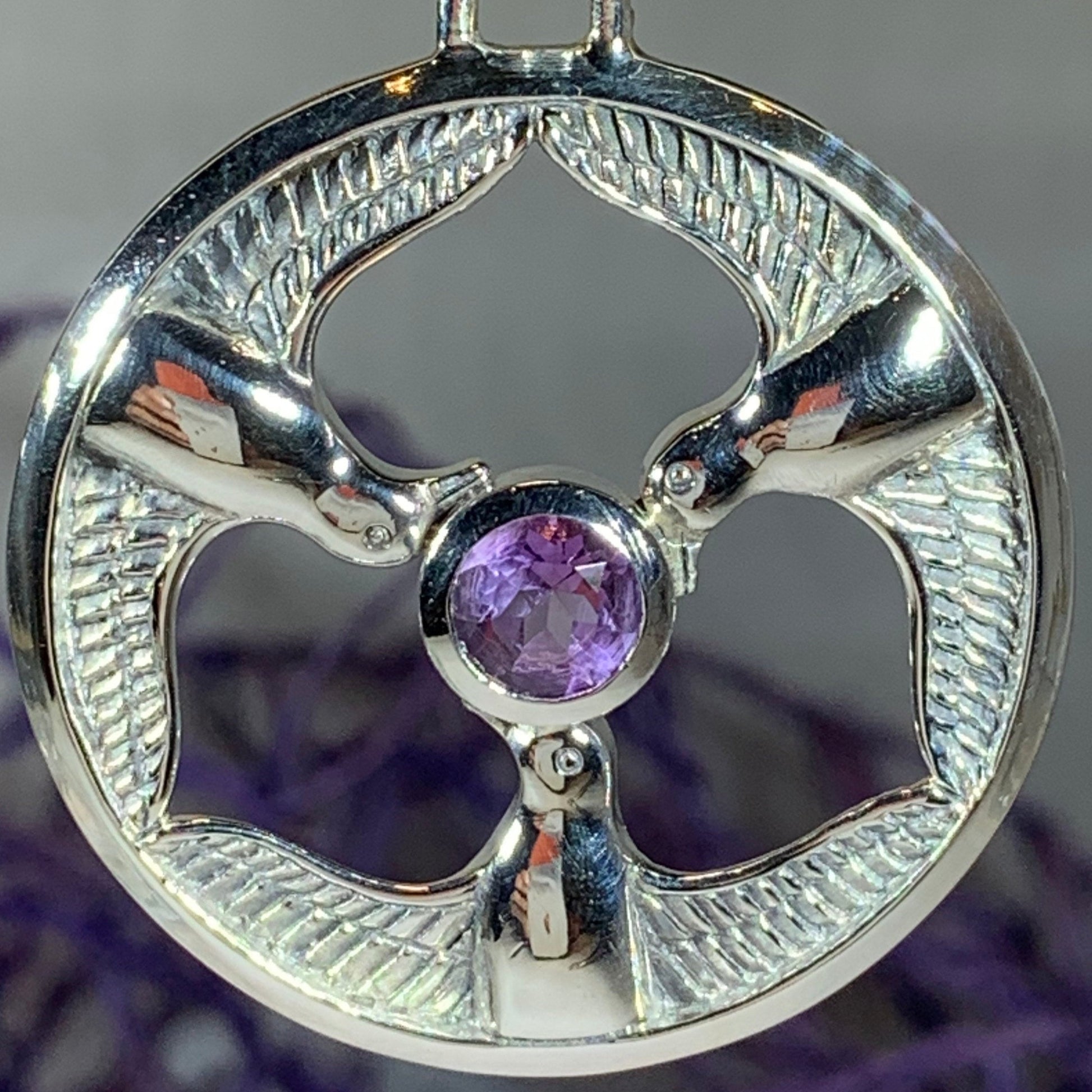 Rhiannon's Three Birds Goddess Necklace — view 6