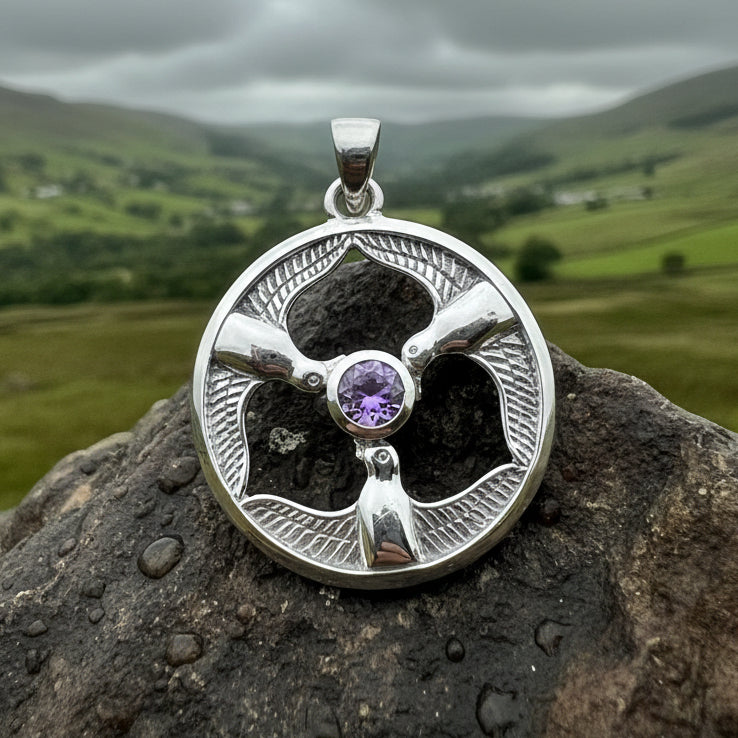 Rhiannon's Three Birds Goddess Necklace — view 10