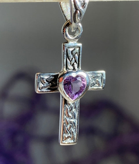 Load image into Gallery viewer, Heart Celtic Cross Necklace
