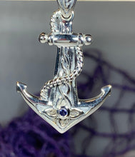 Load image into Gallery viewer, Sapphire Anchor Necklace
