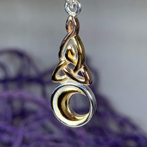 Trinity Crescent Moon Necklace
