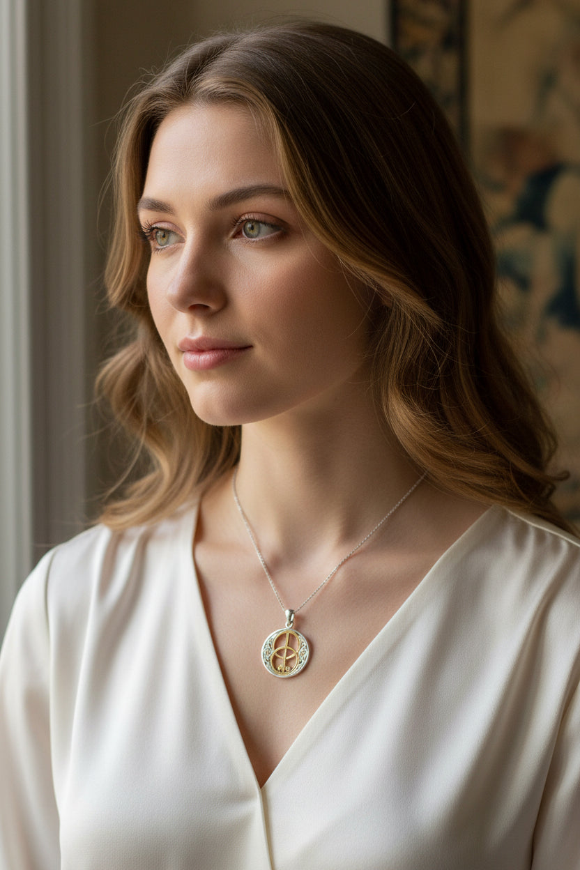 Chalice Well Necklace, Irish Jewelry, Celtic Jewelry, Scotland Jewelry, Anniversary Gift, Ireland Gift, Peace Jewelry, Spiritual Gift