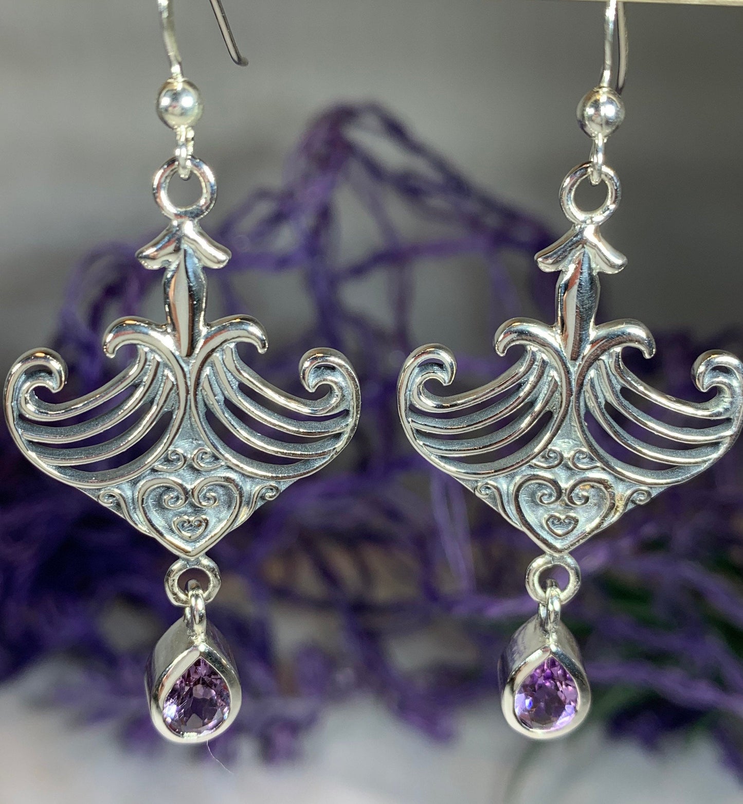 Elegant Celtic Viking Earrings — view 6