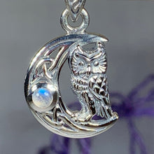 Load image into Gallery viewer, Owl Crescent Moon Necklace
