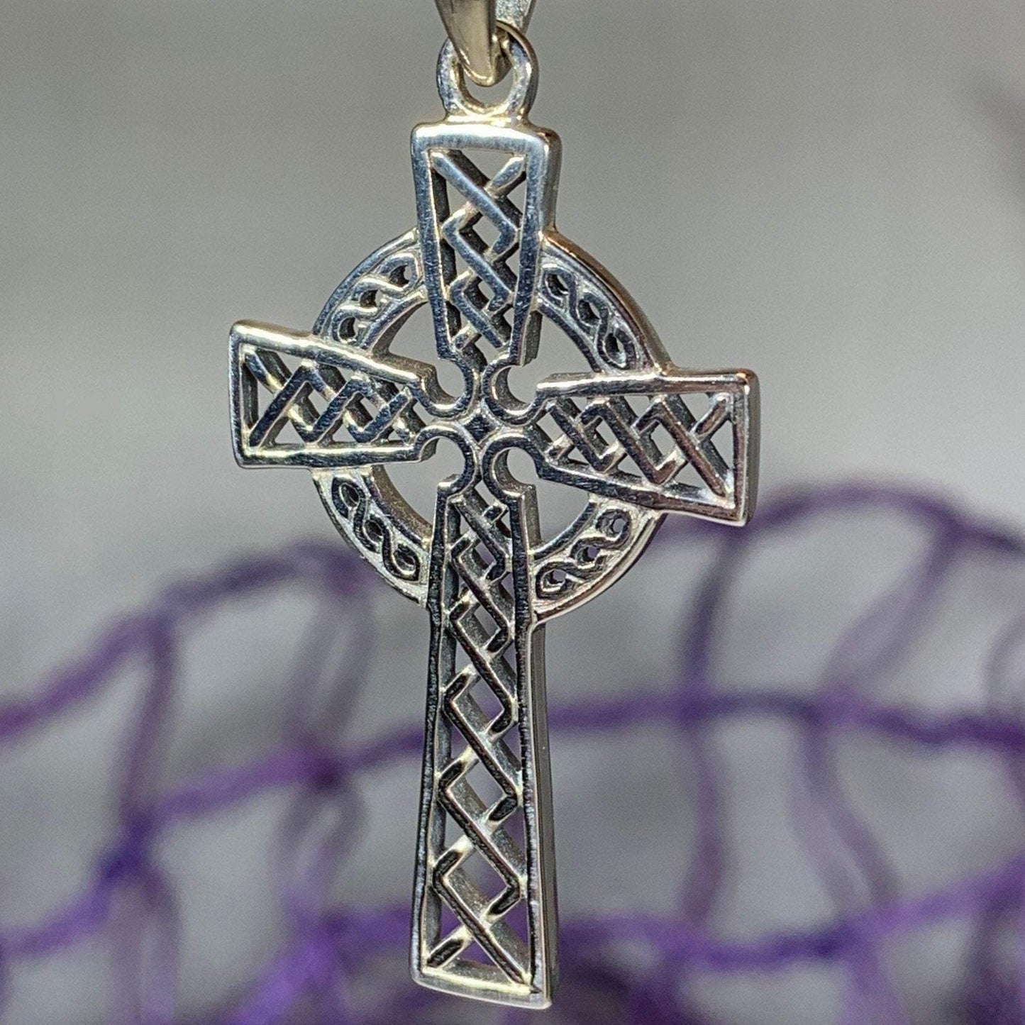Foellan Celtic Knot Cross Necklace — view 6