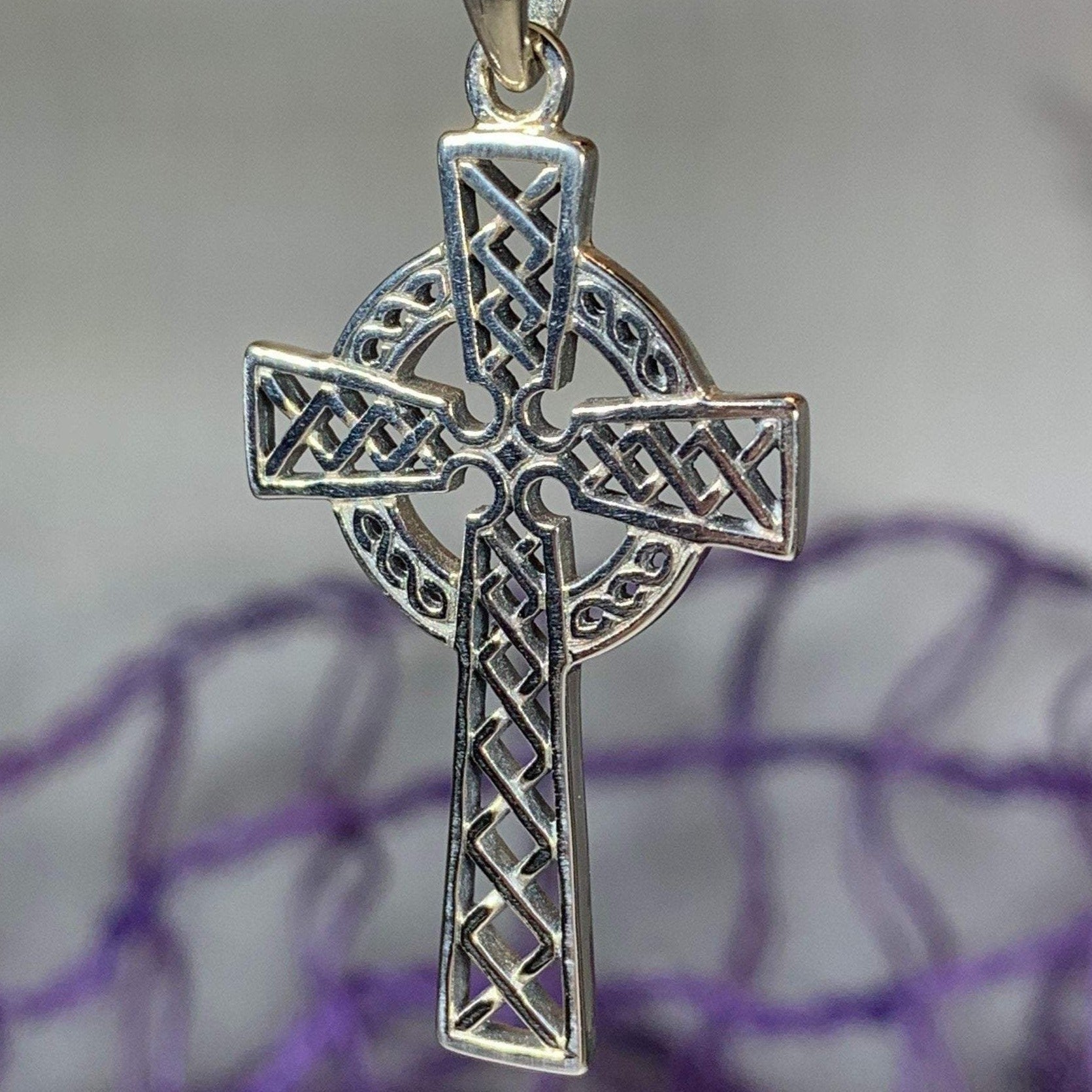 Foellan Celtic Knot Cross Necklace — view 6