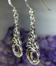 Load image into Gallery viewer, Celtic Knot Moon Earrings
