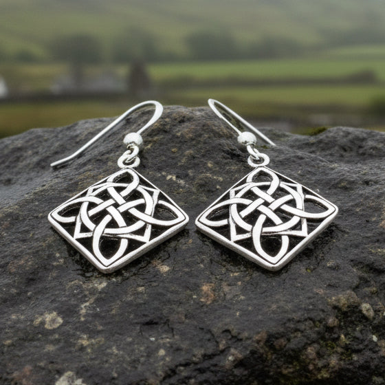 Margaret Celtic Knot Earrings in sterling silver