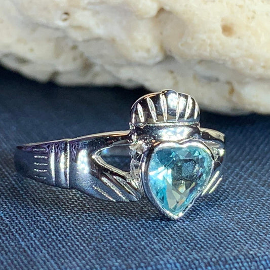 Traditional Irish Claddagh ring symbolizing love, loyalty and friendship. Sterling silver Irish jewelry Celtic Crystal Designs