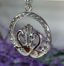Load image into Gallery viewer, Celtic Swan Claddagh Necklace
