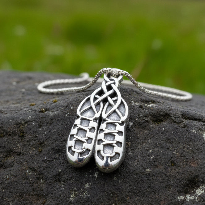 Irish Dance Shoes Necklace in Sterling Silver
