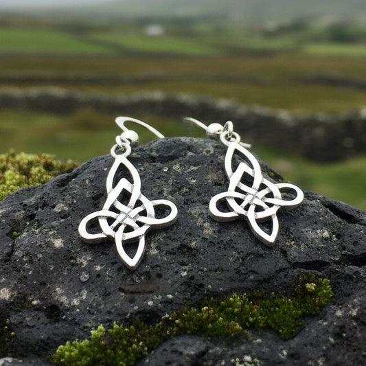 Eve Celtic Knot Earrings in Sterling Silver