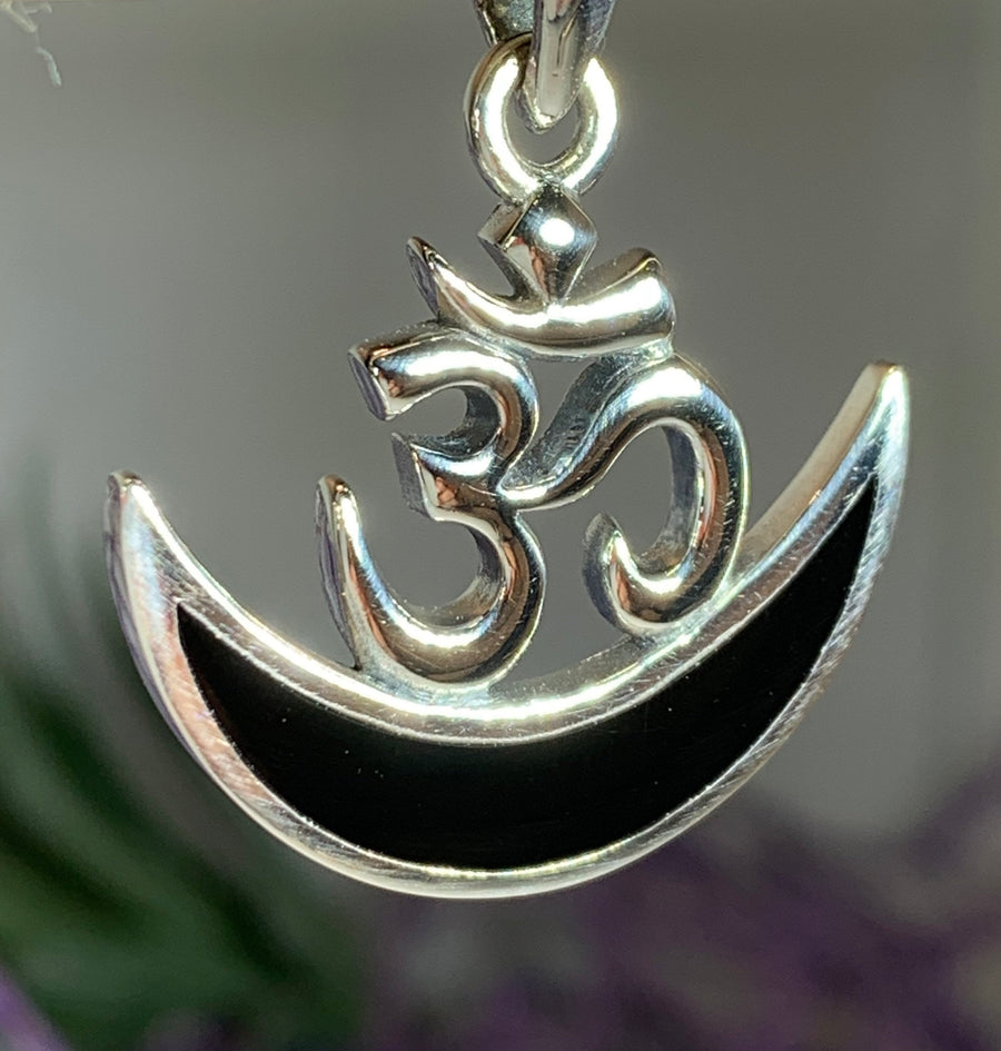 Moon Om Necklace in Sterling Silver