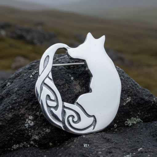 Celtic Fox Brooch - Handmade in Scotland
