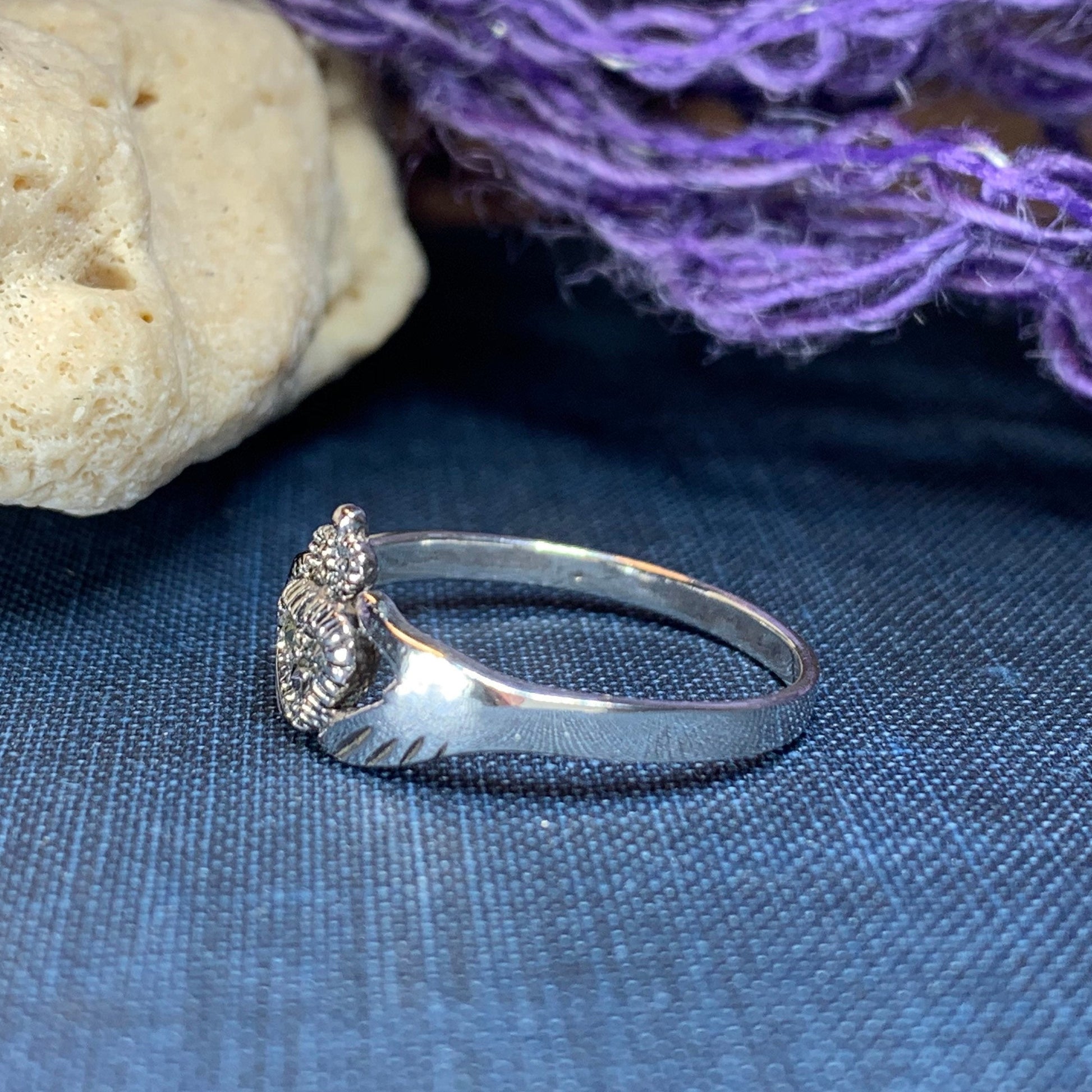 Donegal Irish Claddagh Ring with Sterling Silver — view 7