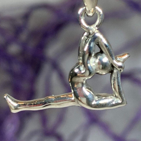 Load image into Gallery viewer, Yoga Pose Silver Necklace in Sterling Silver
