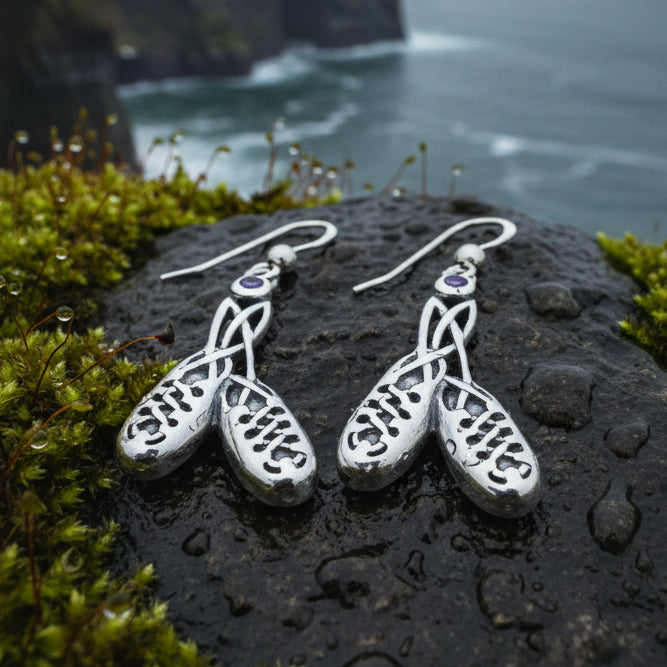 Irish Dance Shoes Earrings in Sterling Silver