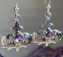 Load image into Gallery viewer, Amethyst Thistle Earrings 02
