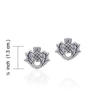 Invergarry Scottish Thistle Flower Earrings — view 6