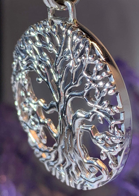 Load image into Gallery viewer, Solstice Tree of Life Silver Necklace 02
