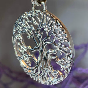 Solstice Tree of Life Silver Necklace 05