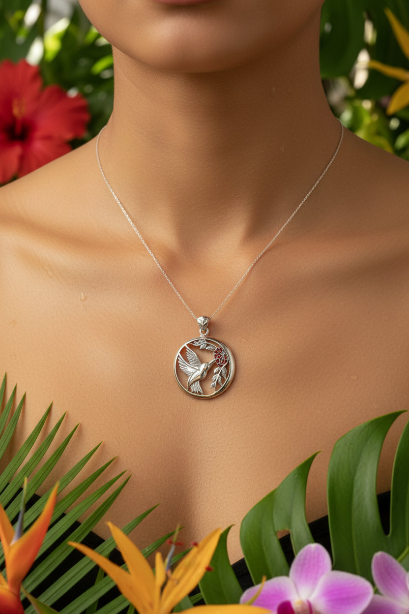 Tropical Hummingbird Necklace