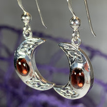 Load image into Gallery viewer, Celtic Crescent Moon Earrings

