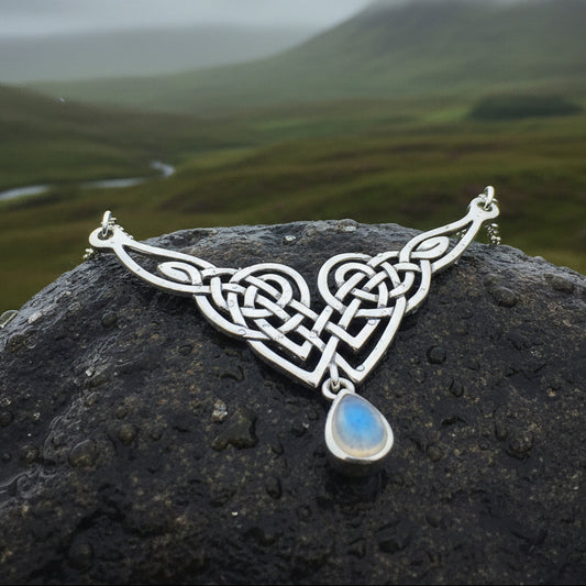 Sara Celtic Knot Necklace in Sterling Silver — view 5