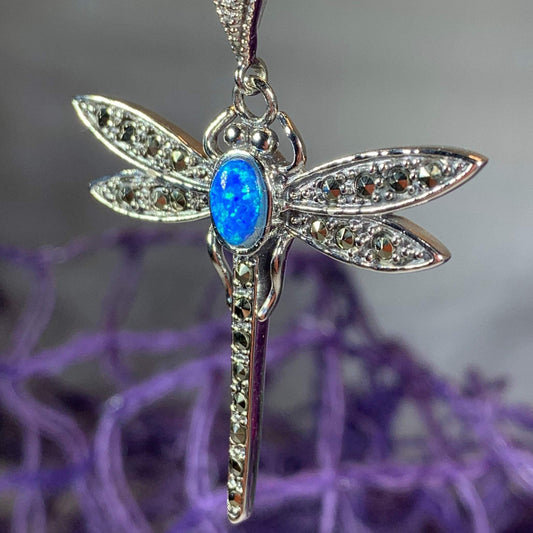 Opal Dragonfly Necklace — view 7