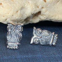 Load image into Gallery viewer, Silver Owl Stud Earrings
