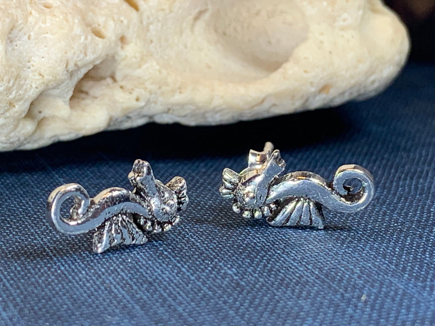 Happy Seahorse Post Earrings — view 4