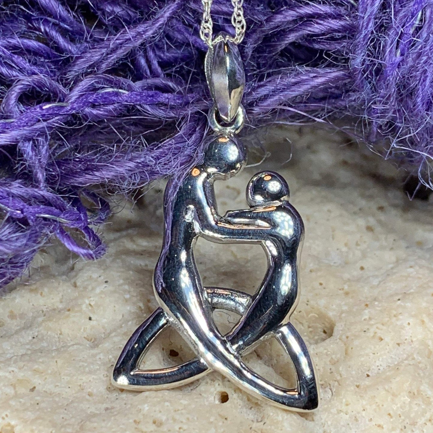 Celtic Mother Knot Necklace — view 5