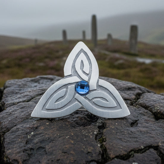 Trinity Knot Crystal Brooch