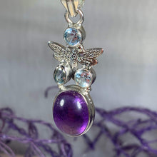 Load image into Gallery viewer, Amethyst Dragonfly Necklace 02
