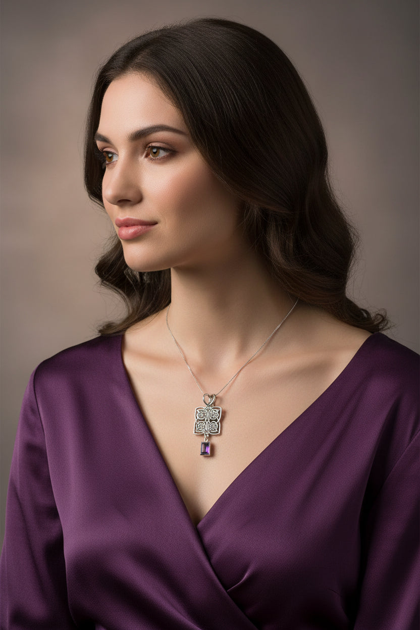 Neve Celtic Knot Necklace — view 2