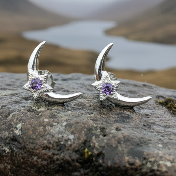 Moon & Stars Post Earrings — view 3