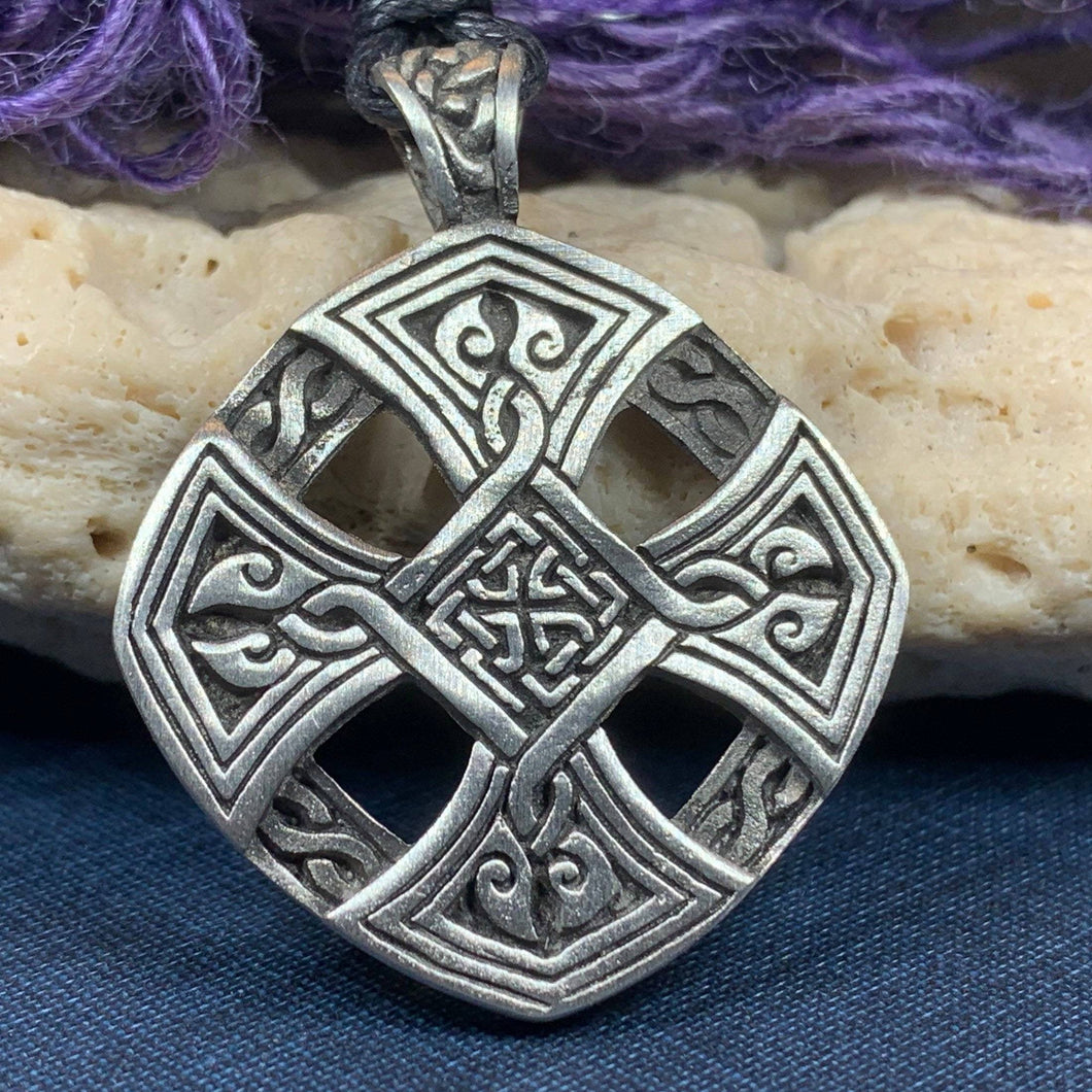 Celtic Cross Necklace, Ireland Gift, Irish Jewelry, Scotland Jewelry, Celtic Jewelry, Cross Necklace, Cross of Life Pendant, Dad Gift
