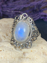 Load image into Gallery viewer, Celtic Knotwork Moonstone Ring
